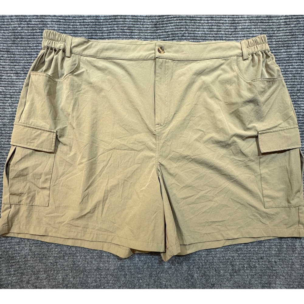 Cakulo‎ Cargo Shorts EUC 4XL Khaki Tan Stretch Lightweight Hiking Performance
